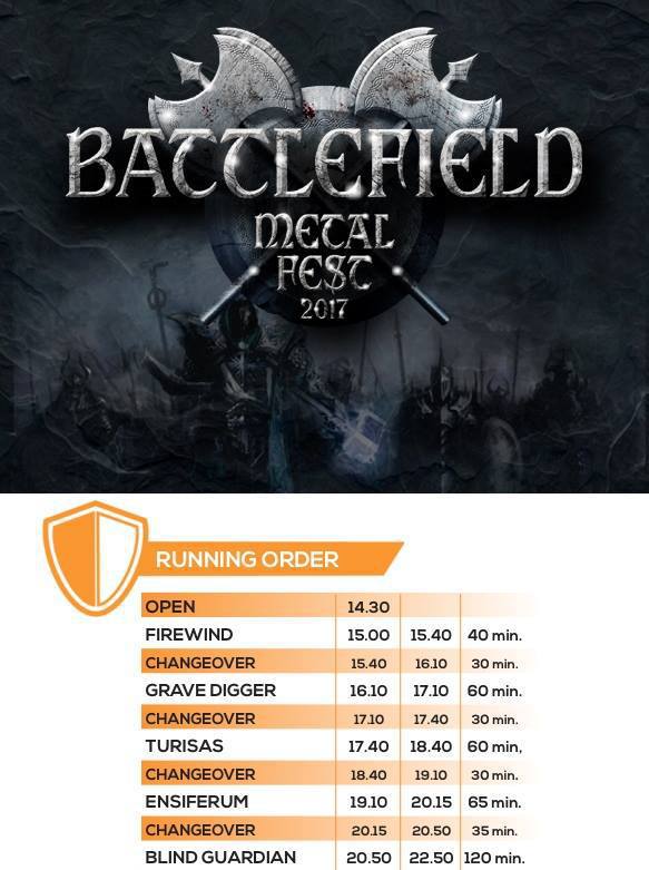 Battlefield   running order