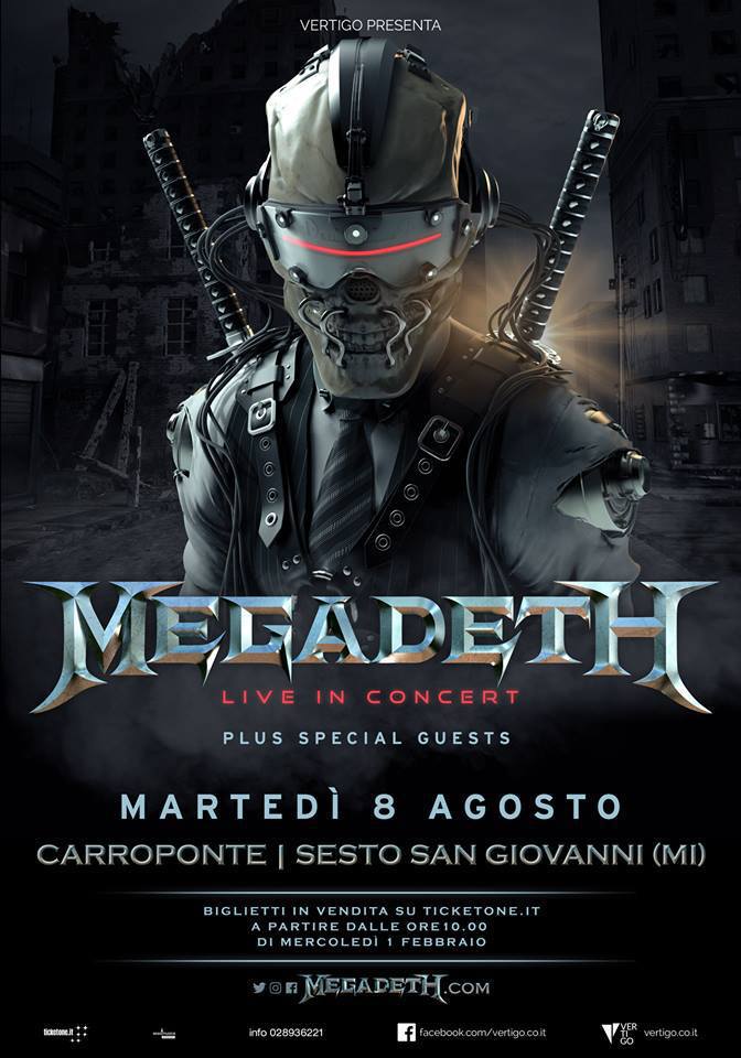 megadeth locandina carroponte sesto 2017