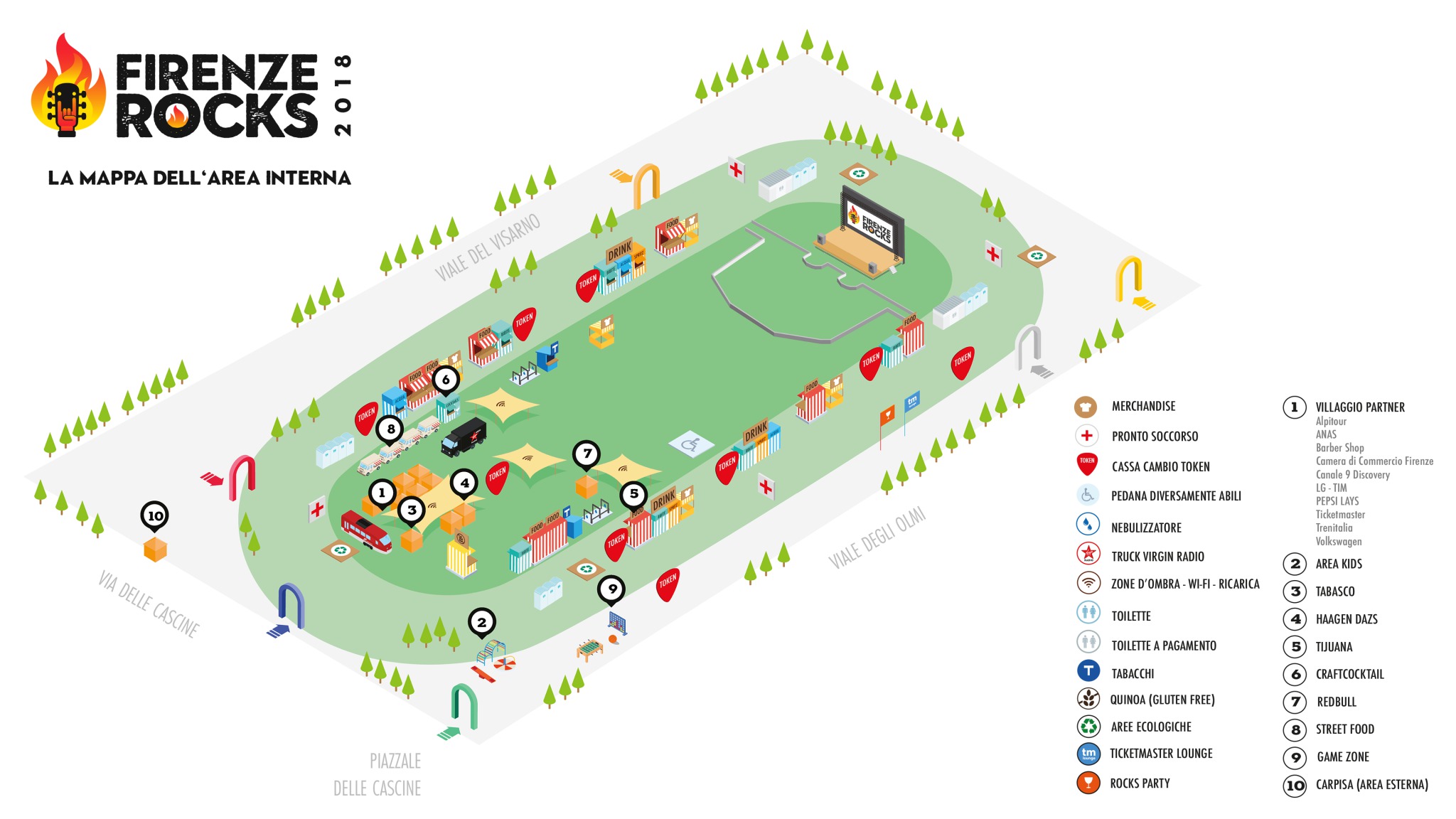 mappa interna firenze rocks 2018