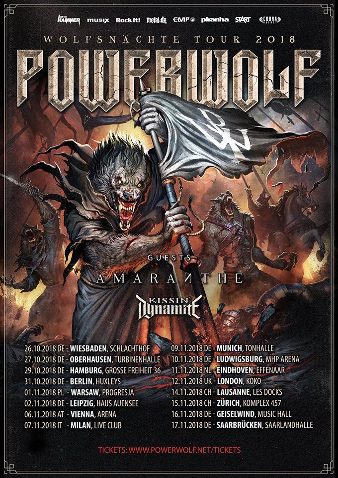 powerwolf tour 2018