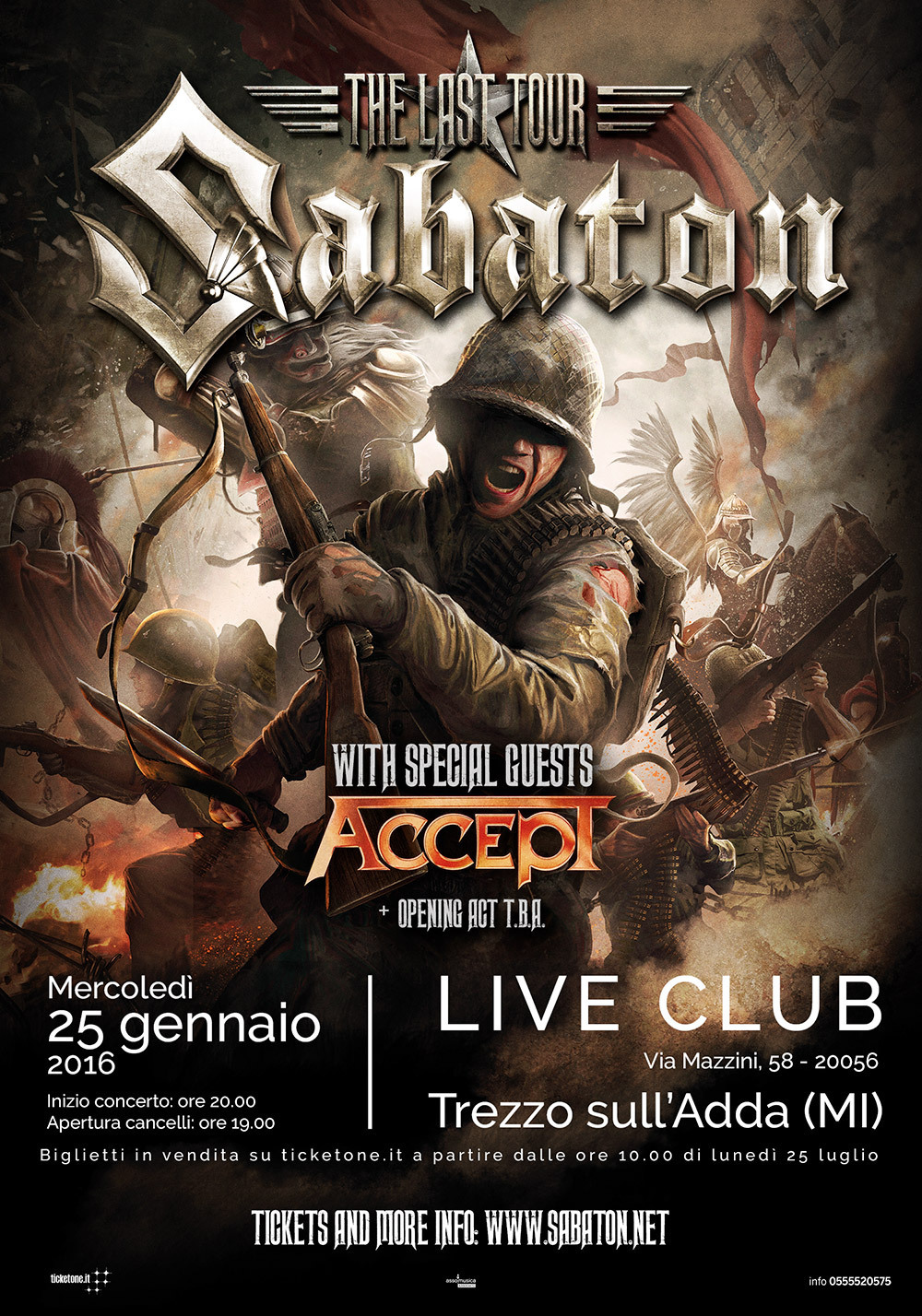 sabaton accept live club trezzo 2017