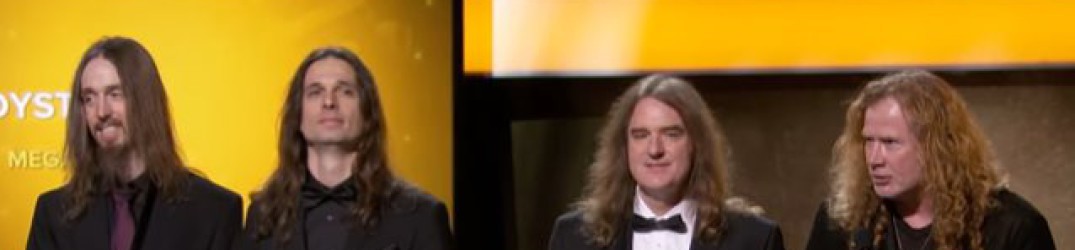 Megadeth: mentre andavano a ritirare il Grammy è partita “Master of Puppets” dei Metallica