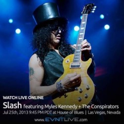 Slash: trasmetterà tutto un concerto in streaming