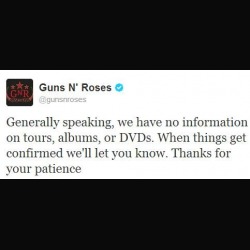 Guns N’ Roses: ‘Grazie per la pazienza’