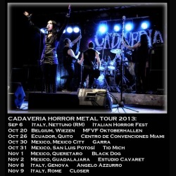 Cadaveria: tour in America Latina per la band italiana