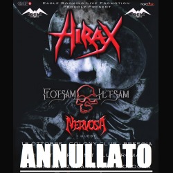 Hirax e Flotsam And Jetsam: cancellato il tour europeo