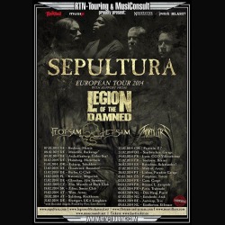 Sepultura: tour europeo con Legion Of The Damned e Flotsam And Jetsam