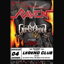 Raven: tutti i dettagli della data milanese con le Girlschool