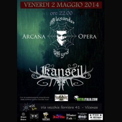 Alexander Wyrd, Arcana Opera e Kanseil: dal vivo il prossimo 2 maggio