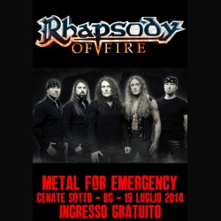Rhapsody Of Fire: headliner al Metal For Emergency Festival