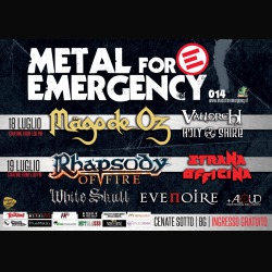 Metal For Emergency 2014: completato il bill