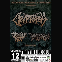 Cryptopsy: data romana con Disgorge e Jungle Rot