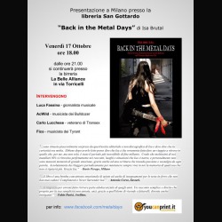 Back in the Metal Days: tutti i dettagli del libro