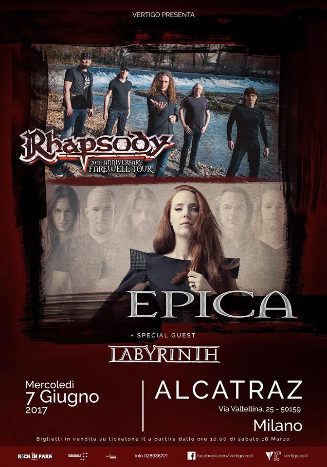 rhapsody reunion e epica data milano locandina 2017