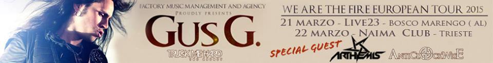 Gus G Due date speciali al Nord Italia