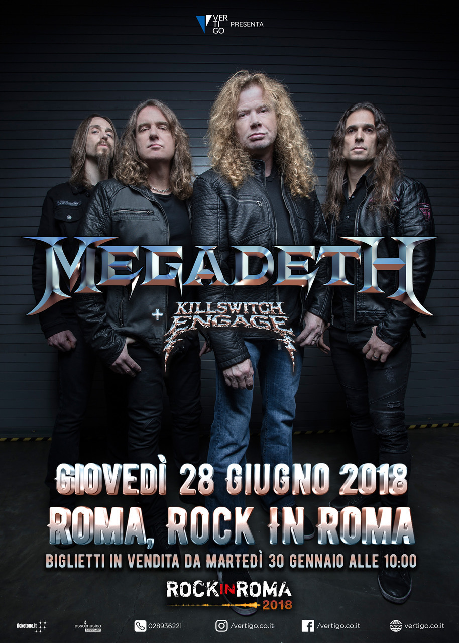 Megadeth Roma 2018