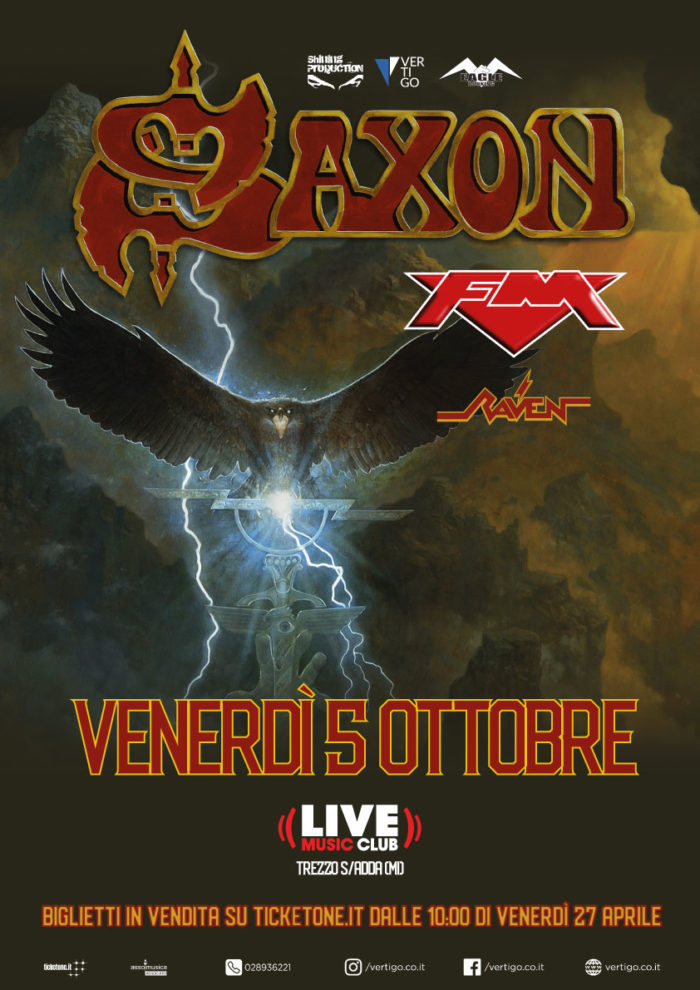 saxon fm raven locandina live club trezzo 2018 700x990