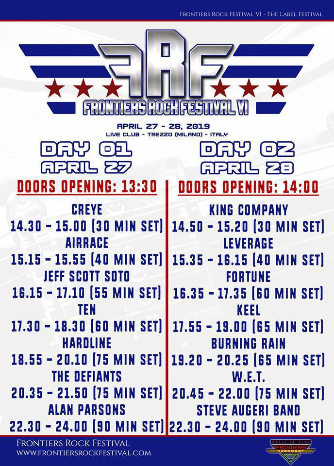 frontiers rock festival 2019 orari