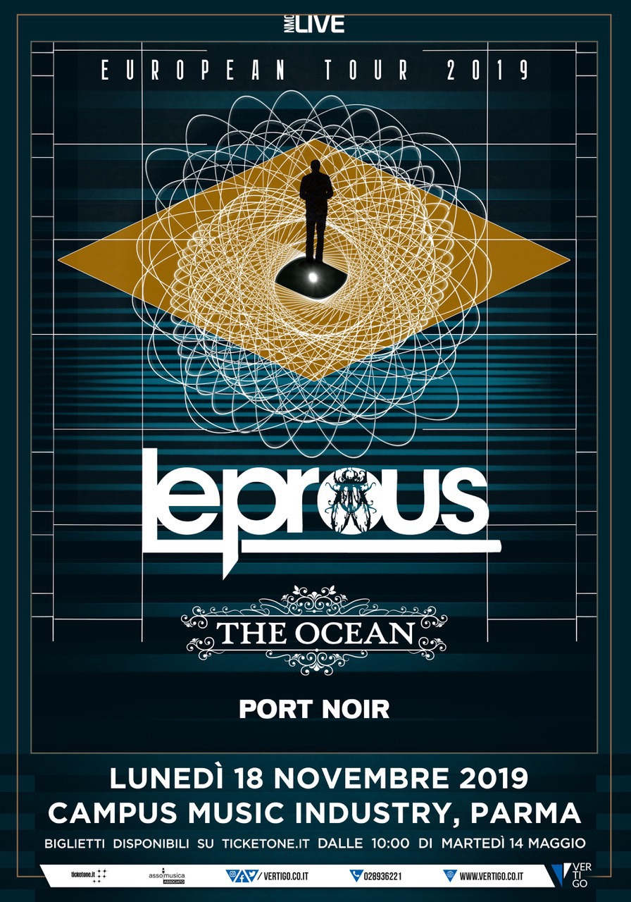 leprous e the ocean locandina parma 2019
