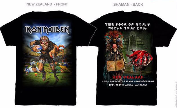 iron maiden all blacks t shirt 2016