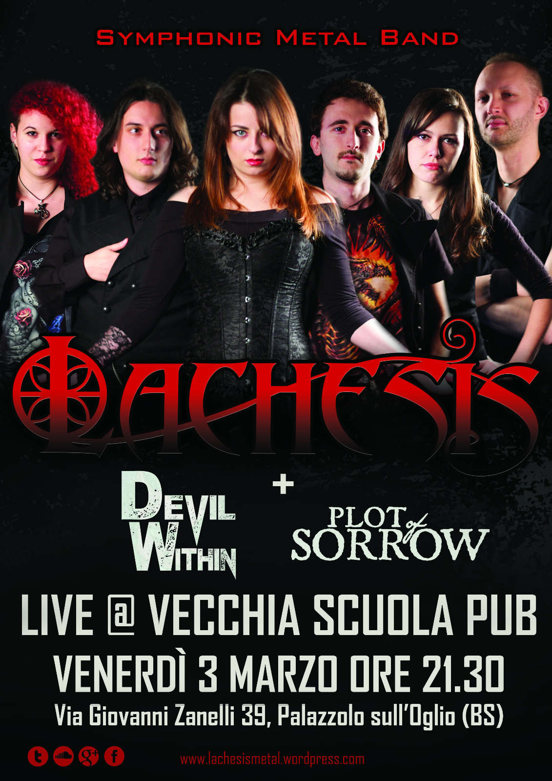 LACHESIS Symphonic Metal Concerto Live Vecchia Scuola Palazzolo Brescia Lombardia Italia
