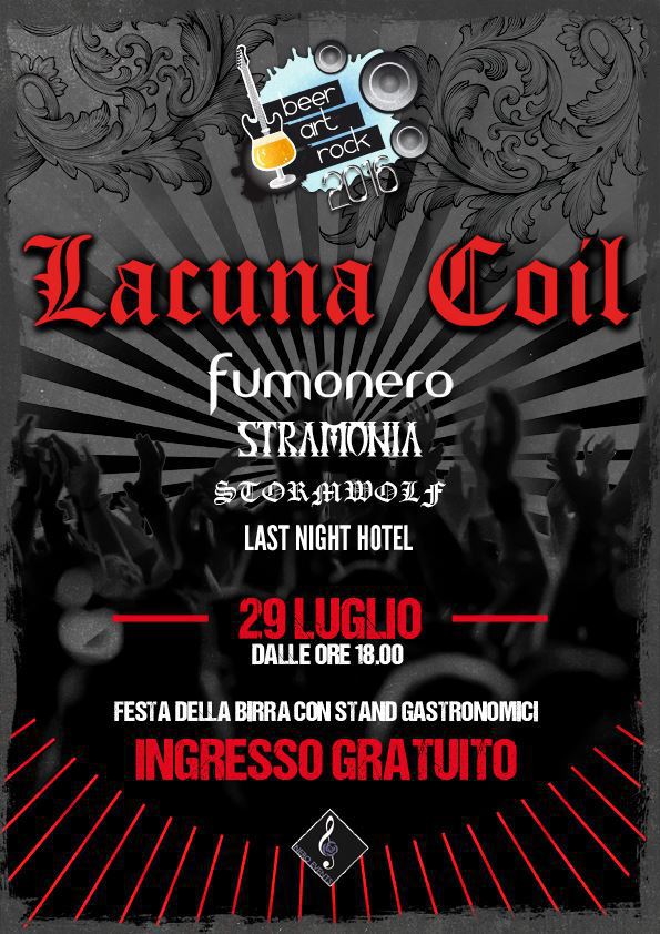 Locandina Beer'Art'Rock Festival 2016 29 luglio
