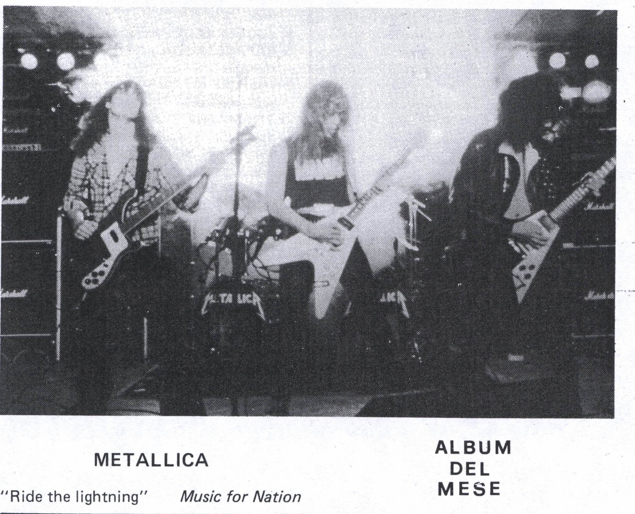 METALLICA RIDE THE LIGHTNING immagine