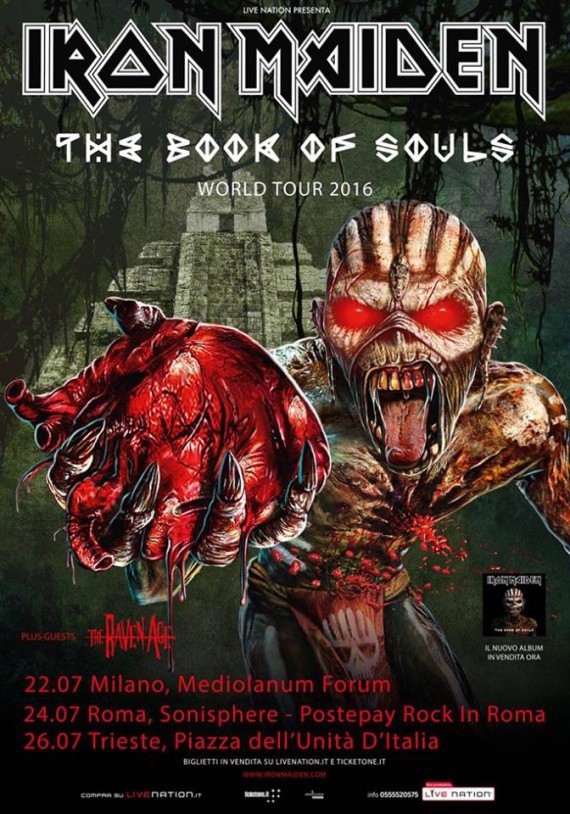 iron maiden locandina date italia 2016 570x814