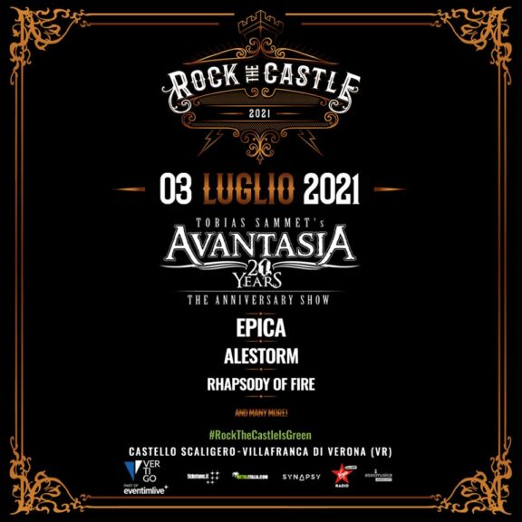 Rock The Castle 2021: riconfermati anche Avantasia, Epica, Alestorm e Rhapsody of Fire