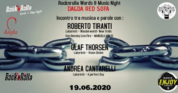 Words & Music Night @ Dagda Red Sofa: incontro tra musica e parole con Roberto Tiranti, Olaf Thorsen e Andrea Cantarelli dei Labyrinth