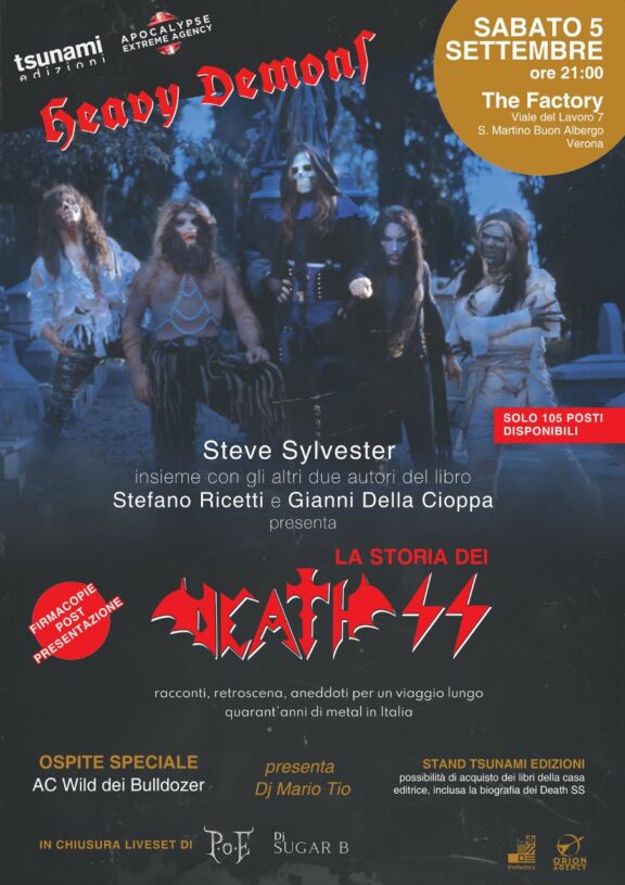 Death SS: la prima presentazione ufficiale del libro “La Storia dei DEATH SS 1987-2020”