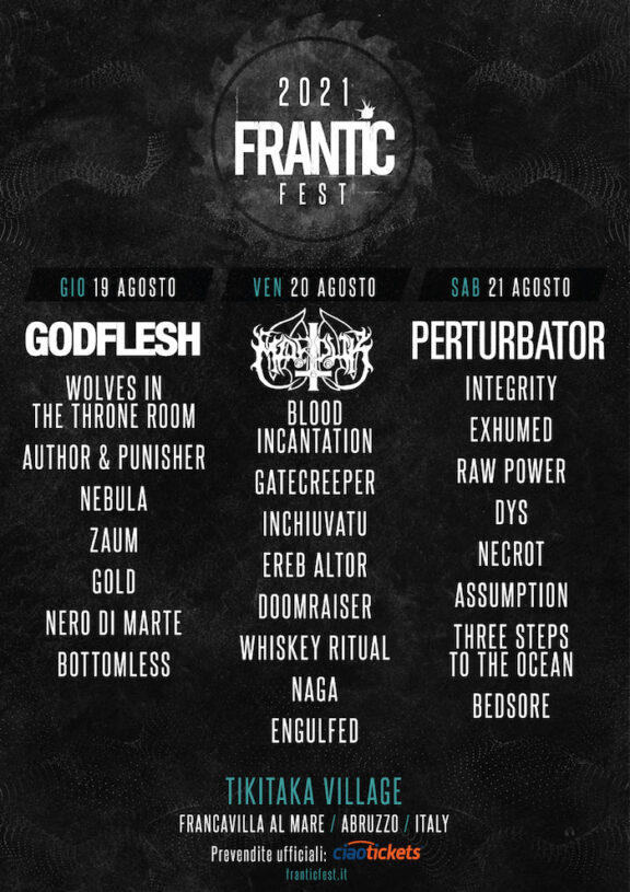 Frantic Fest: confermata la lineup per l’edizione del 2021