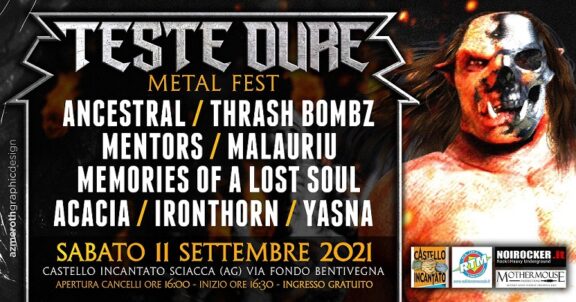 Teste Dure Metal Fest: Mentors (USA) e molti altri, guarda tutti i dettagli dell’edizione 2021