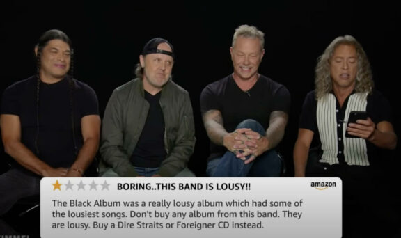 Metallica: leggono le recensioni da una stella su Amazon al Black Album al “Jimmy Kimmel Live!”
