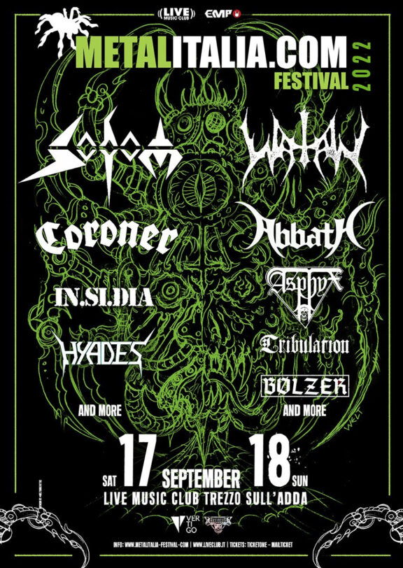 Metalitalia.com Festival 2022: Sodom, Watain, Coroner, Abbath, Asphyx e altre conferme!