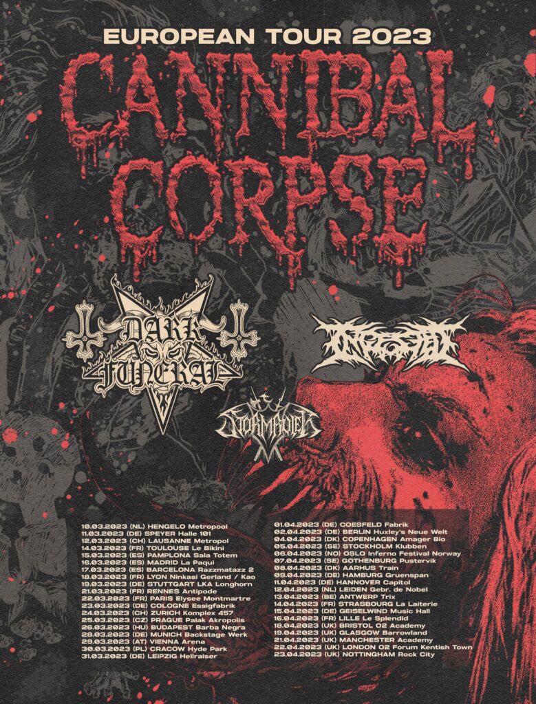 Cannibal Corpse tour 2023