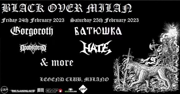 Black Over Milan 2023: bill completo con Gorgoroth, Batushka, Hate, Doodswens e altri