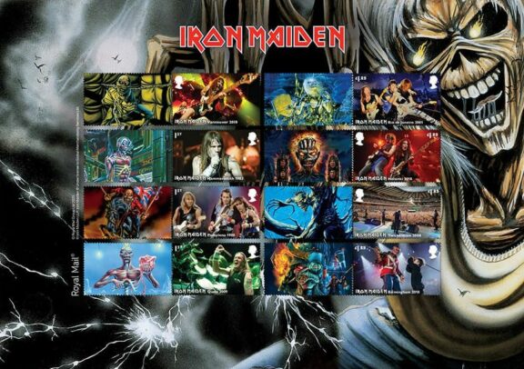 Iron Maiden: la Royal Mail omaggia la band con una serie di francobolli e vari collezionabili