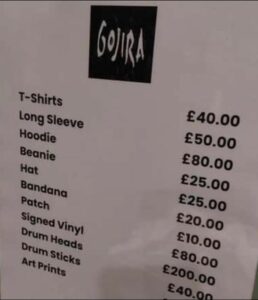 Gojira polemica costo merch