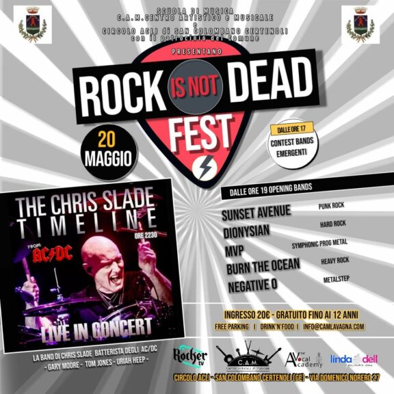 AC/DC: Chris Slade al Rock Is Not Dead Fest di San Colombano Certenoli (Genova)