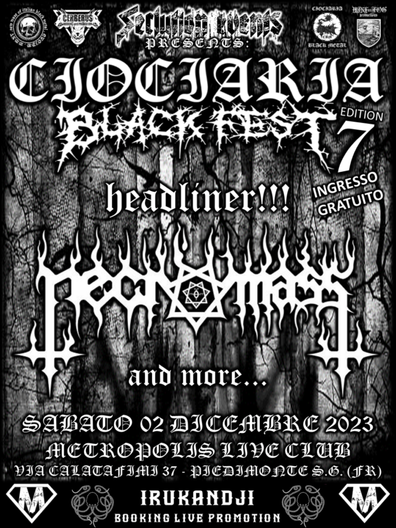 Ciociaria Black Fest 2023: headliner i Necromass