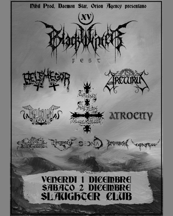 Black Winter Fest: la line up della quindicesima edizione