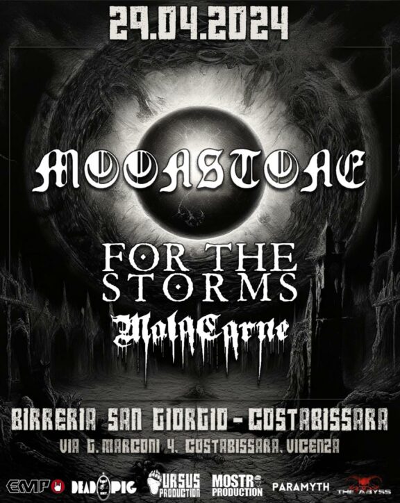 Moonstone: assieme a For The Storms e Malacarne, live alla Birreria S. Giorgio (VC)