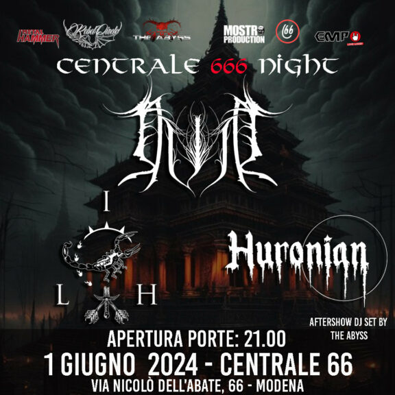 Centrale 666 Night: gli orari di Duir, Laetitia In Holocaust e Huronian al Centrale 66 di Modena