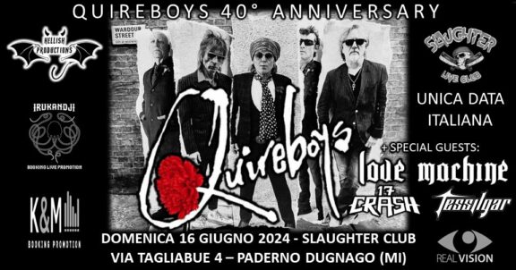 Quireboys + special guest @ Slaughter Club, Paderno Dugnano (MI) – 16/06/2024