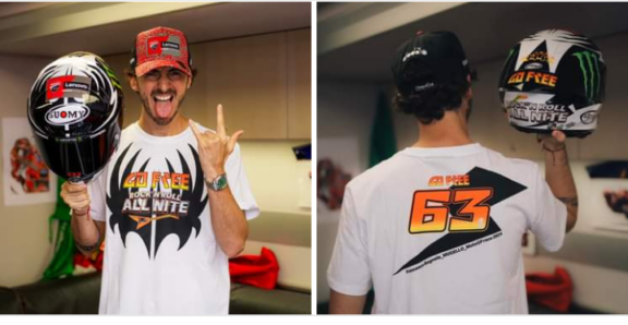 Kiss: omaggiati dal campione di MotoGP Francesco Bagnaia