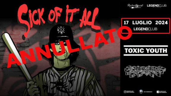Sick Of It All: cancellata la data di Milano