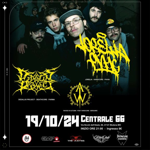 Jorelia: con Dedalus Project e Waves In Autumn, live al Centrale 66 di Modena