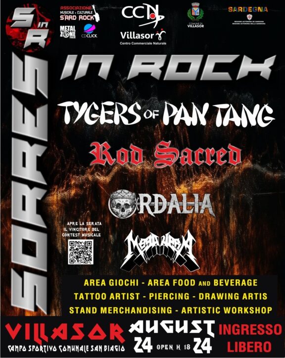 Tygers Of Pan Tang + Rod Sacred + Ordalia + Megahera @ Sorres in Rock, Villasor (SU) – 24/08/2024