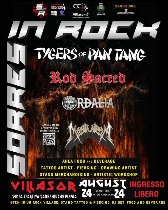 Sorres In Rock: il festival sardo sabato 24 agosto a Villaso